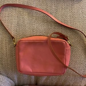 Clare V leather pink crossbody handbag